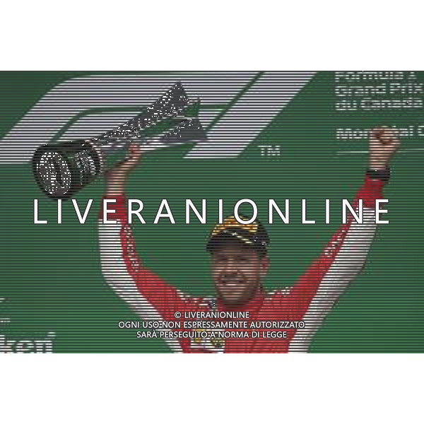 1st place Sebastian Vettel (GER) Ferrari SF71H. 10.06.2018. Formula 1 World Championship, Rd 7, Canadian Grand Prix, Montreal, Canada, Race Day. / AGENZIA ALDO LIVERANI SAS - italy only editorial use only