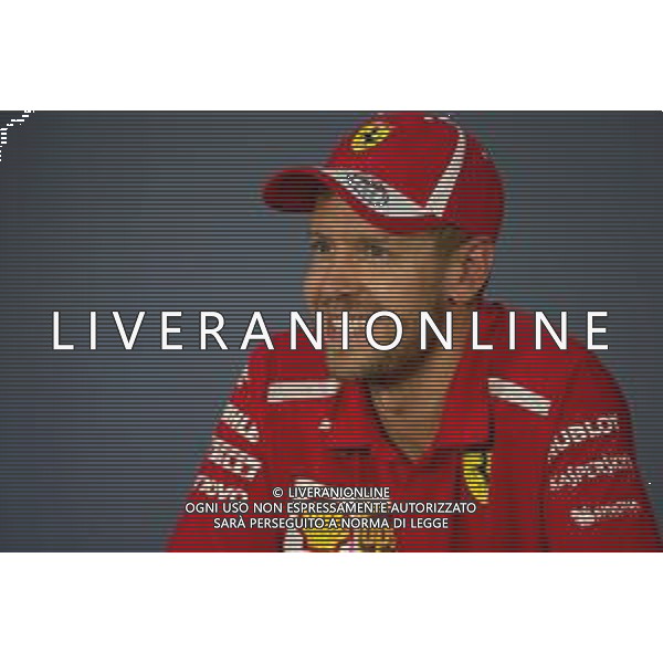 Race winner Sebastian Vettel (GER) Ferrari in the FIA Press Conference. 10.06.2018. Formula 1 World Championship, Rd 7, Canadian Grand Prix, Montreal, Canada, Race Day. AG ALDO LIVERANI SAS-ONLY ITALY