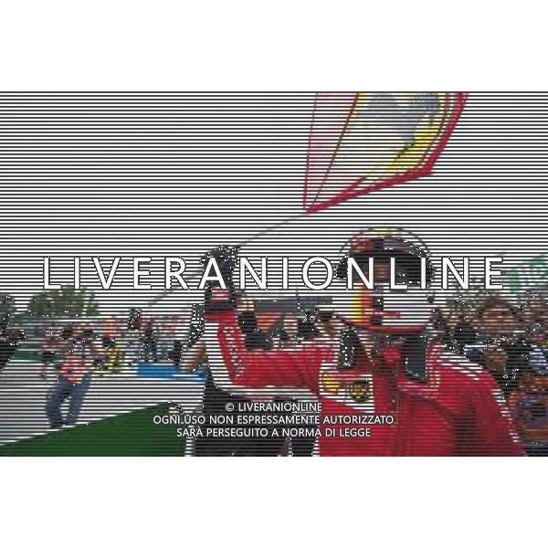 Race winner Sebastian Vettel (GER) Ferrari celebrates at the end of the race. 10.06.2018. Formula 1 World Championship, Rd 7, Canadian Grand Prix, Montreal, Canada, Race Day. AG ALDO LIVERANI SAS-ONLY ITALY