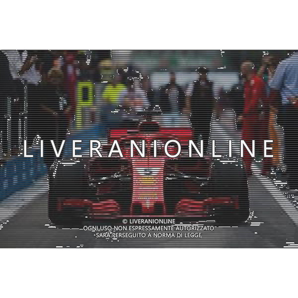 Race winner Sebastian Vettel (GER) Ferrari SF71H enters parc ferme. 10.06.2018. Formula 1 World Championship, Rd 7, Canadian Grand Prix, Montreal, Canada, Race Day. AG ALDO LIVERANI SAS-ONLY ITALY