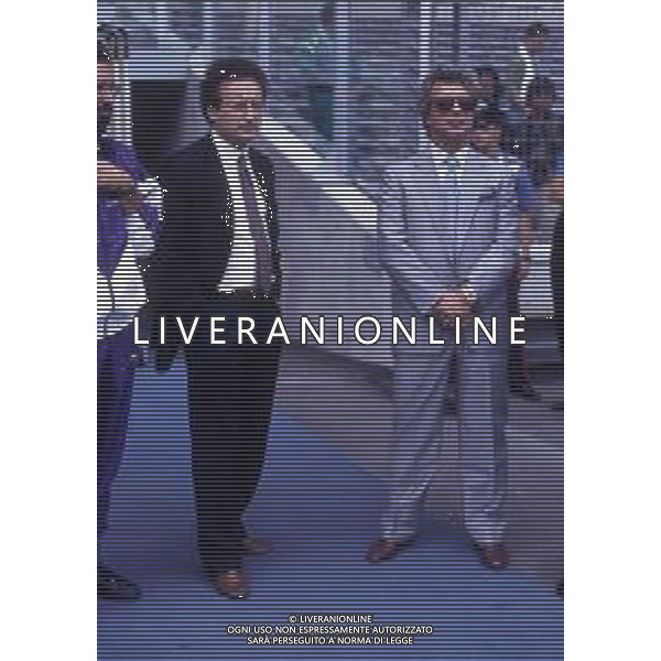 RETROSPETTIVA VITTORIO CECCHI GORI IMPRENDITORE -POLITICO E PRODUTTORE CINEMATOGRAFICO 1992 NELLA FOTO VITTORIO CECCHI GORI PRESIDENTE FIORENTINA CALCIO AG ALDO LIVERANI SAS
