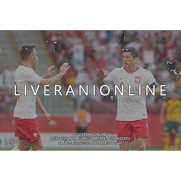 WARSZAWA 12.06.2018 SPORT PILKA NOZNA FOOTBALL MIEDZYNARODOWY MECZ TOWARZYSKI INTERNATIONAL FRIENDLY FOOTBALL MATCH POLSKA - LITWA POLAND - LITHUANIA NZ. ROBERT LEWANDOWSKI (POL) RADOSC FOT. MICHAL CHWIEDUK / FOKUSMEDIA.COM.PL AG ALDO LIVERANI SAS ONLY ITALY