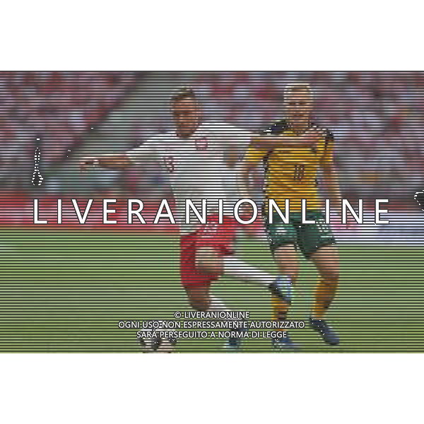 WARSZAWA 12.06.2018 SPORT PILKA NOZNA FOOTBALL MIEDZYNARODOWY MECZ TOWARZYSKI INTERNATIONAL FRIENDLY FOOTBALL MATCH POLSKA - LITWA POLAND - LITHUANIA NZ. MACIEJ RYBUS (POL) Ovidijus Verbickas FOT. MICHAL CHWIEDUK / FOKUSMEDIA.COM.PL / NEWSPIX.PL --- Newspix.pl AG ALDO LIVERANI SAS ONLY ITALY