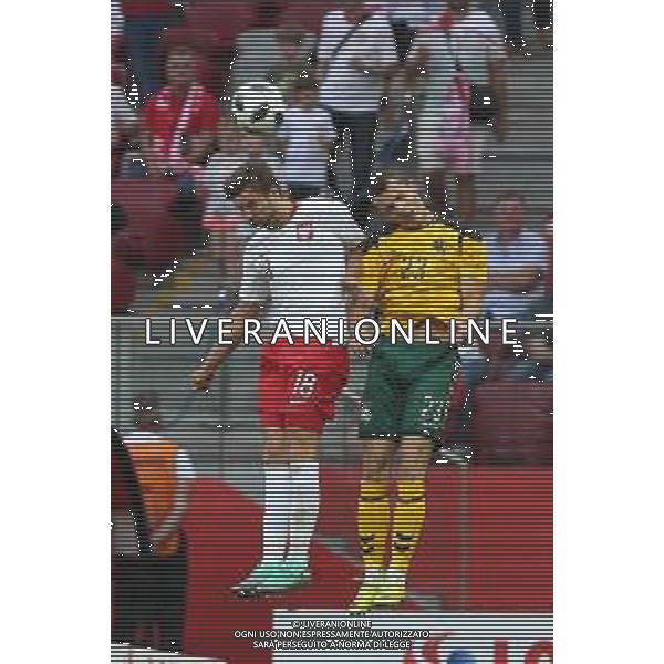 WARSZAWA 12.06.2018 SPORT PILKA NOZNA FOOTBALL MIEDZYNARODOWY MECZ TOWARZYSKI INTERNATIONAL FRIENDLY FOOTBALL MATCH POLSKA - LITWA POLAND - LITHUANIA NZ. BARTOSZ BERESZYNSKI (POL) IGNAS PLUKAS (LIT) FOT. MICHAL CHWIEDUK / FOKUSMEDIA.COM.PL / NEWSPIX.PL --- Newspix.pl AG ALDO LIVERANI SAS ONLY ITALY