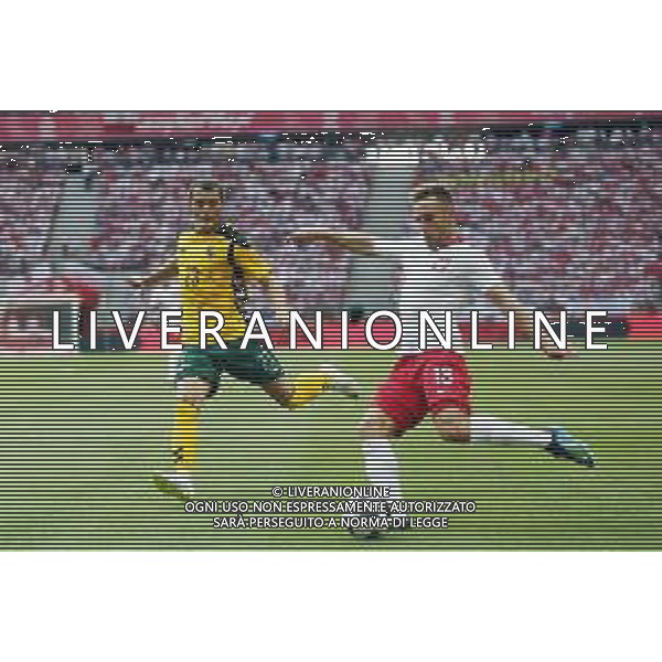 Warszawa , Stadion Narodowy 12.06.2018 Sport , Pilka nozna Reprezentacja , Kadra , mecz towarzyski Polska - Litwa NZ Rolandas Baravykas ( LIT ) Maciej Rybus ( POL ) FOT Michal Nowak / Newspix.pl Warsaw , National Stadium 12.06.2018 Sport , Football National Teams , Friendly game Poland - Lithuania photo by Michal Nowak / Newspix.pl --- Newspix.pl AG ALDO LIVERANI SAS ONLY ITALY