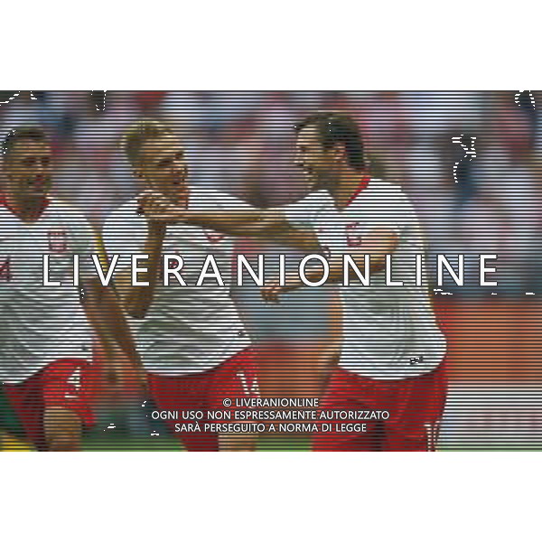 Warszawa , Stadion Narodowy 12.06.2018 Sport , Pilka nozna Reprezentacja , Kadra , mecz towarzyski Polska - Litwa NZ Thiago Cionek ( POL ) Lukasz Teodorczyk ( POL ) Grzegorz Krychowiak ( POL ) radosc FOT Michal Nowak / Newspix.pl Warsaw , National Stadium 12.06.2018 Sport , Football National Teams , Friendly game Poland - Lithuania photo by Michal Nowak / Newspix.pl --- Newspix.pl AG ALDO LIVERANI SAS ONLY ITALY