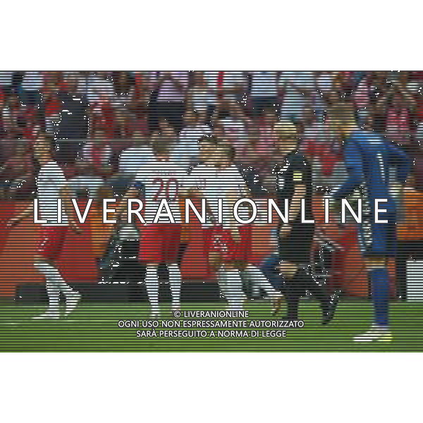 Warszawa , Stadion Narodowy 12.06.2018 Sport , Pilka nozna Reprezentacja , Kadra , mecz towarzyski Polska - Litwa NZ Bartosz Bereszynski ( POL ) Dawid Kownacki ( POL ) radosc bramka gol 3-0 FOT Michal Nowak / Newspix.pl Warsaw , National Stadium 12.06.2018 Sport , Football National Teams , Friendly game Poland - Lithuania photo by Michal Nowak / Newspix.pl --- Newspix.pl AG ALDO LIVERANI SAS ONLY ITALY