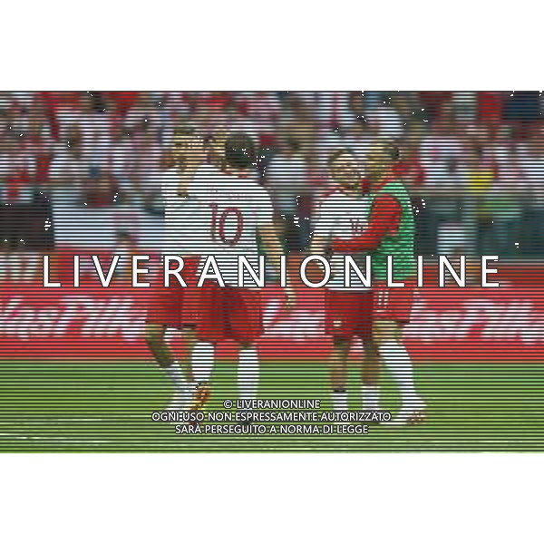 Warszawa , Stadion Narodowy 12.06.2018 Sport , Pilka nozna Reprezentacja , Kadra , mecz towarzyski Polska - Litwa NZ Jan Bednarek ( POL ) Grzegorz Krychowiak ( POL ) Jakub Blaszczykowski ( POL ) Kamil Grosicki ( POL ) radosc FOT Michal Nowak / Newspix.pl Warsaw , National Stadium 12.06.2018 Sport , Football National Teams , Friendly game Poland - Lithuania photo by Michal Nowak / Newspix.pl --- Newspix.pl AG ALDO LIVERANI SAS ONLY ITALY