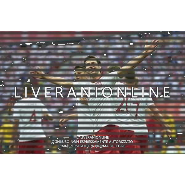 12.06.2018 WARSZAWA, PGE NARODOWY PILKA NOZNA (FOOTBALL) MECZ TOWARZYSKI REPREZENTACJI POLSKI (INTERNATIONAL FRIENDLY GAME) MECZ (GAME) POLSKA - LITWA (POLAND - LITHUANIA) NZ GRZEGORZ KRYCHOWIAK RADOSC FOTO RADOSLAW JOZWIAK / CYFRASPORT / NEWSPIX.PL --- Newspix.pl AG ALDO LIVERANI SAS ONLY ITALY