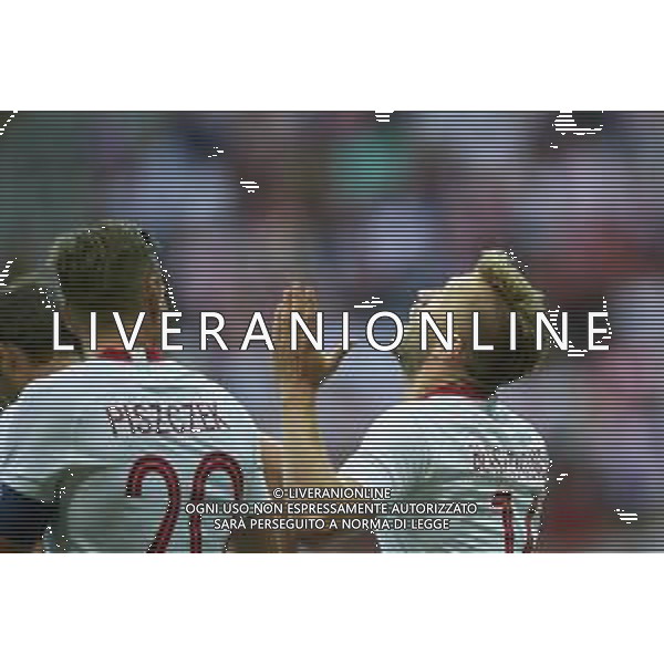 12.06.2018 WARSZAWA, PGE NARODOWY PILKA NOZNA (FOOTBALL) MECZ TOWARZYSKI REPREZENTACJI POLSKI (INTERNATIONAL FRIENDLY GAME) MECZ (GAME) POLSKA - LITWA (POLAND - LITHUANIA) NZ LUKASZ PISZCZEK, JAKUB BLASZCZYKOWSKI RADOSC FOTO RADOSLAW JOZWIAK / CYFRASPORT / NEWSPIX.PL --- Newspix.pl AG ALDO LIVERANI SAS ONLY ITALY