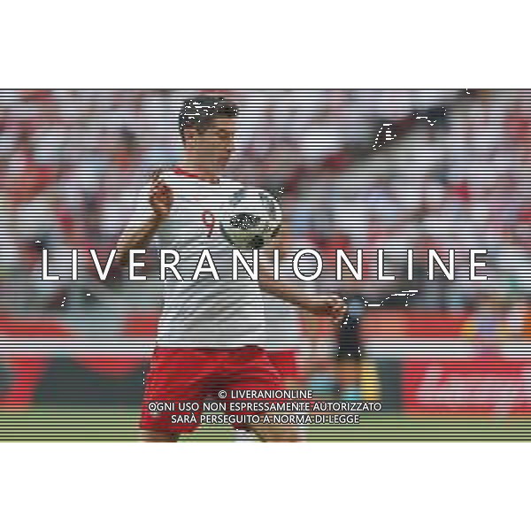 Warszawa 12.06.2018 SPORT PILKA NOZNA FOOTBALL MIEDZYNARODOWY MECZ TOWARZYSKI: POLSKA - LITWA --- INTERNATIONAL FRIENDLY FOOTBALL MATCH IN WARSAW: POLAND - LITHUANIA --- NZ robert lewandowski , FOT. GRZEGORZ RADTKE / 058sport.pl / NEWSPIX.PL --- Newspix.pl AG ALDO LIVERANI SAS ONLY ITALY