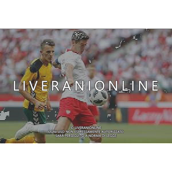 Warszawa 12.06.2018 SPORT PILKA NOZNA FOOTBALL MIEDZYNARODOWY MECZ TOWARZYSKI: POLSKA - LITWA --- INTERNATIONAL FRIENDLY FOOTBALL MATCH IN WARSAW: POLAND - LITHUANIA --- NZ edvinas girdvainis , robert lewandowski , FOT. GRZEGORZ RADTKE / 058sport.pl / NEWSPIX.PL --- Newspix.pl AG ALDO LIVERANI SAS ONLY ITALY