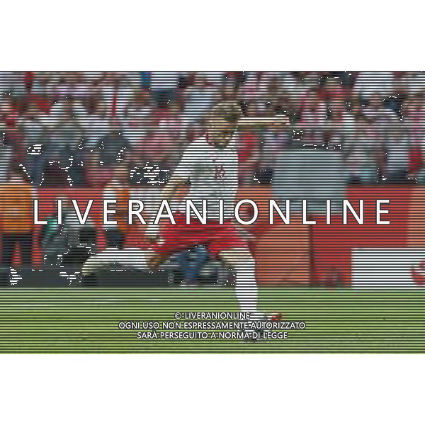 Warszawa 12.06.2018 SPORT PILKA NOZNA FOOTBALL MIEDZYNARODOWY MECZ TOWARZYSKI: POLSKA - LITWA --- INTERNATIONAL FRIENDLY FOOTBALL MATCH IN WARSAW: POLAND - LITHUANIA --- NZ jakub blaszczykowski , rzut karny penalty , gol goal bramka , FOT. GRZEGORZ RADTKE / 058sport.pl / NEWSPIX.PL --- Newspix.pl AG ALDO LIVERANI SAS ONLY ITALY