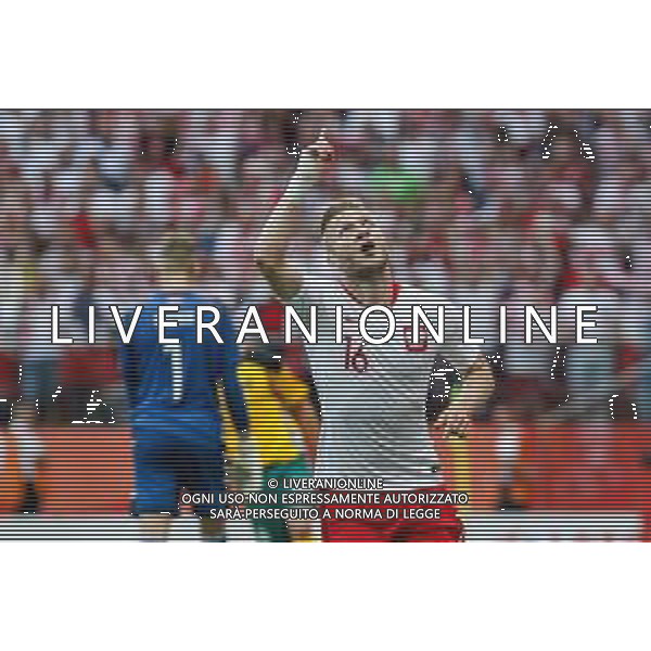 Warszawa 12.06.2018 SPORT PILKA NOZNA FOOTBALL MIEDZYNARODOWY MECZ TOWARZYSKI: POLSKA - LITWA --- INTERNATIONAL FRIENDLY FOOTBALL MATCH IN WARSAW: POLAND - LITHUANIA --- NZ jakub blaszczykowski , rzut karny penalty , gol goal bramka , radosc celebration , FOT. GRZEGORZ RADTKE / 058sport.pl / NEWSPIX.PL --- Newspix.pl AG ALDO LIVERANI SAS ONLY ITALY