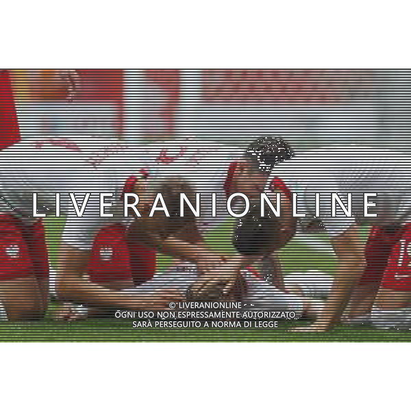 Warszawa 12.06.2018 SPORT PILKA NOZNA FOOTBALL MIEDZYNARODOWY MECZ TOWARZYSKI: POLSKA - LITWA --- INTERNATIONAL FRIENDLY FOOTBALL MATCH IN WARSAW: POLAND - LITHUANIA --- NZ lukasz teodorczyk , dawid kownacki , jakub blaszczykowski , rzut karny penalty , gol goal bramka , radosc celebration , piotr zielinski , FOT. GRZEGORZ RADTKE / 058sport.pl / NEWSPIX.PL --- Newspix.pl AG ALDO LIVERANI SAS ONLY ITALY