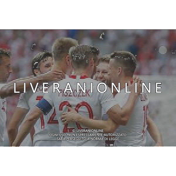 Warszawa 12.06.2018 SPORT PILKA NOZNA FOOTBALL MIEDZYNARODOWY MECZ TOWARZYSKI: POLSKA - LITWA --- INTERNATIONAL FRIENDLY FOOTBALL MATCH IN WARSAW: POLAND - LITHUANIA --- NZ jakub blaszczykowski , rzut karny penalty , gol goal bramka , radosc celebration , team druzyna , FOT. GRZEGORZ RADTKE / 058sport.pl / NEWSPIX.PL --- Newspix.pl AG ALDO LIVERANI SAS ONLY ITALY