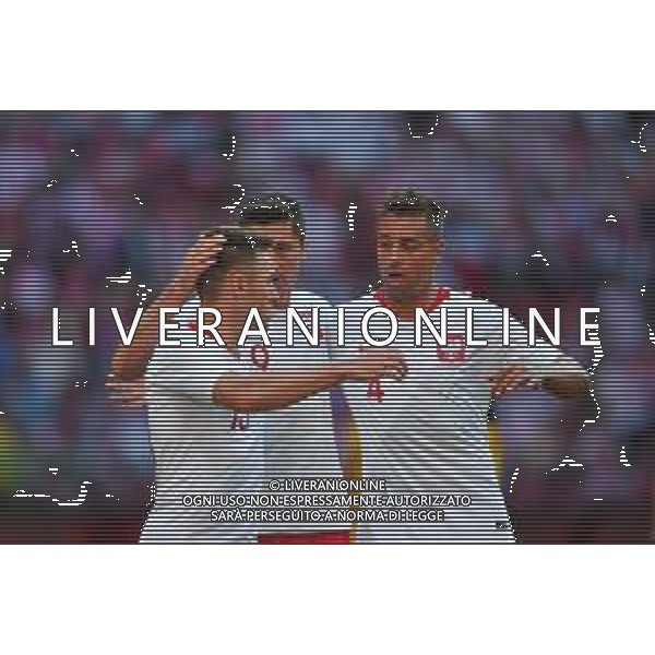 2018.06.12 Warszawa Pilka nozna Mecz Towarzyski Sparing Polska - Litwa N/z bramka gol radosc na 1-0 Robert Lewandowski Foto Pawel Andrachiewicz / PressFocus 2018.06.12 Warszawa Football Friendly Game Poland - Lithuania bramka gol radosc na 1-0 Robert Lewandowski Credit: Pawel Andrachiewicz / PressFocus / NEWSPIX.PL --- Newspix.pl AG ALDO LIVERANI SAS ONLY ITALY