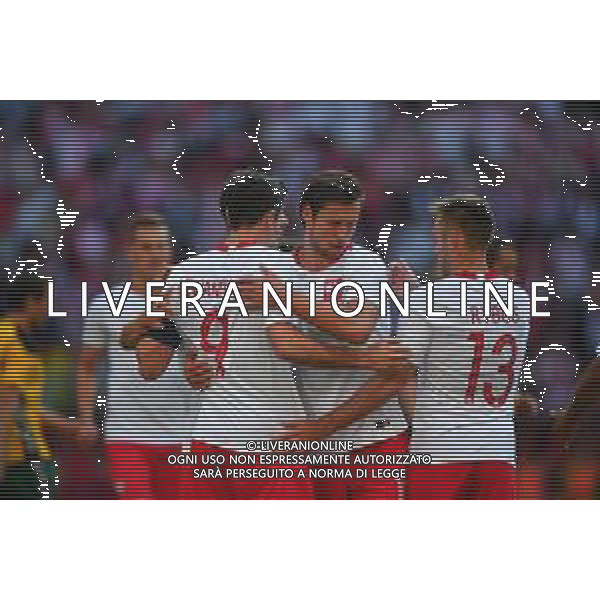 2018.06.12 Warszawa Pilka nozna Mecz Towarzyski Sparing Polska - Litwa N/z bramka gol radosc na 1-0 Robert Lewandowski Foto Pawel Andrachiewicz / PressFocus 2018.06.12 Warszawa Football Friendly Game Poland - Lithuania bramka gol radosc na 1-0 Robert Lewandowski Credit: Pawel Andrachiewicz / PressFocus / NEWSPIX.PL --- Newspix.pl AG ALDO LIVERANI SAS ONLY ITALY