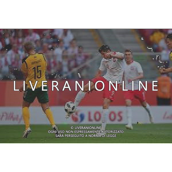 2018.06.12 Warszawa Pilka nozna Mecz Towarzyski Sparing Polska - Litwa N/z Robert Lewandowski wolej strzal Foto Pawel Andrachiewicz / PressFocus 2018.06.12 Warszawa Football Friendly Game Poland - Lithuania Robert Lewandowski wolej strzal Credit: Pawel Andrachiewicz / PressFocus / NEWSPIX.PL --- Newspix.pl AG ALDO LIVERANI SAS ONLY ITALY