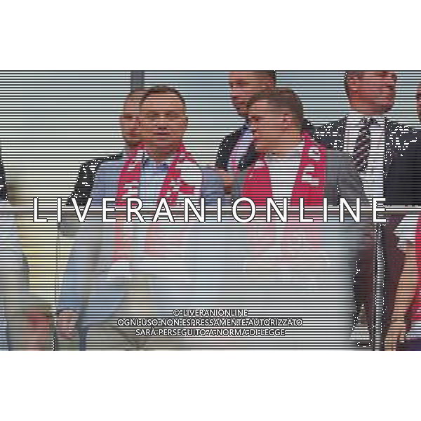 2018.06.12 Warszawa Pilka nozna Mecz towarzyski Polska - Litwa N/z Andrzej Duda Witold Banka Foto Piotr Matusewicz / PressFocus 2018.06.12 Warszawa Football Friendly Game Poland - Lithuania Andrzej Duda Witold Banka Credit: Piotr Matusewicz / PressFocus / NEWSPIX.PL --- Newspix.pl AG ALDO LIVERANI SAS ONLY ITALY