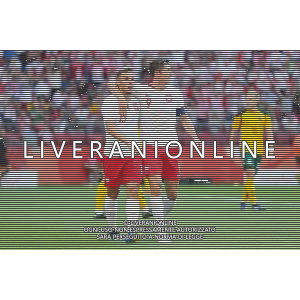 12.06.2018 WARSZAWA, PGE NARODOWY PILKA NOZNA (FOOTBALL) MECZ TOWARZYSKI REPREZENTACJI POLSKI (INTERNATIONAL FRIENDLY GAME) MECZ (GAME) POLSKA - LITWA (POLAND - LITHUANIA) NZ MACIEJ RYBUS, ROBERT LEWANDOWSKI POLSKA RADOSC, BRAMKA, GOL, FOTO LUKASZ GROCHALA/CYFRASPORT / NEWSPIX.PL --- Newspix.pl AG ALDO LIVERANI SAS ONLY ITALY