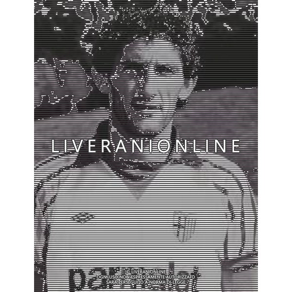 RETROSPETTIVA SALA PATRIZIO CALCIATORE NELLA FOTO PATRIZIO SALA CON LA MAGLIA DEL PARMA AG ALDO LIVERANI SAS