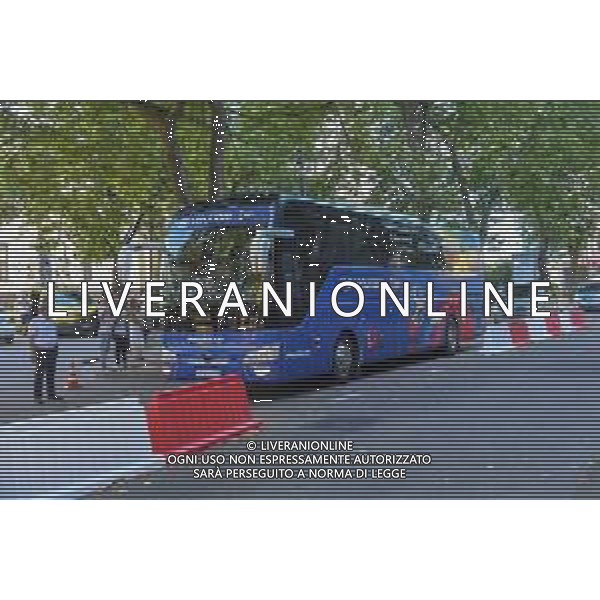 SOCHI SOCZI ROSJA 13.06.2018 PILKARZE REPREZENTACJA POLSKI PRZYJAZD DO HOTELU W SOCZI FOT.TOBIASZ/NEWSPIX.PL Football FIFA World Cup 2018 in Russia Arrival of the Polish national team to Russia NZ AUTOKAR Z PILKARZAMI --- Newspix.pl / AGENZIA ALDO LIVERANI SAS - ITALY ONLY EDITORIAL USE ONLY - Arrivo della Nazionale della Polonia a Sochi per i Campionati Mondiali di calcio - Football FIFA World Cup Russia 2018