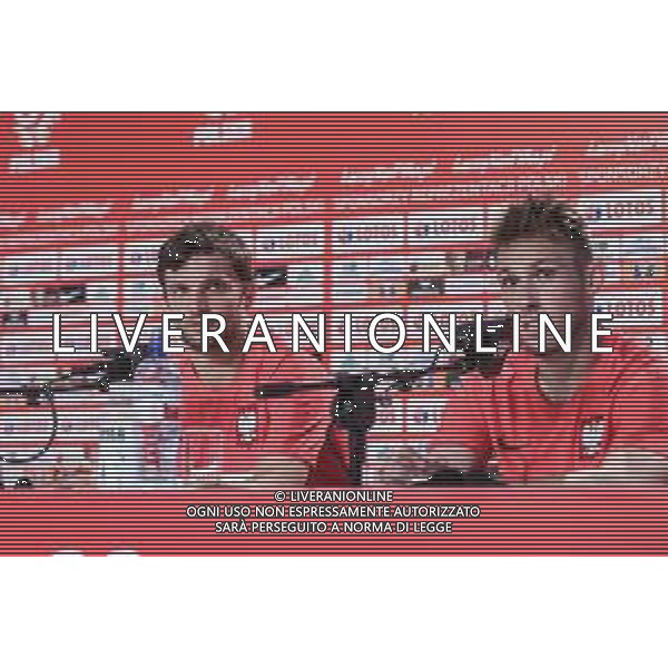 14.06.2018 SOCZI ROSJA (SOCHI, ROSJA) PILKA NOZNA (FOOTBALL) MISTRZOSTWA SWIATA W PILCE NOZNEJ FIFA WORLD CUP ROSJA 2018 ( FIFA WORLD CUP 2018 RUSSIA) BAZA TRENINGOWA REPREZENTACJI POLSKI - BOSIKO SPUTNIK KONFERENCJA PRASOWA REPREZENTACJI POLSKI NZ BARTOSZ BERESZYNSKI, MACIEJ RYBUS FOTO LUKASZ GROCHALA/CYFRASPORT / NEWSPIX.PL --- Newspix.pl / AGENZIA ALDO LIVERANI SAS - ITALY ONLY EDITORIAL USE ONLY - Allenamento della Nazionale della Polonia a Sochi per i Campionati Mondiali di calcio - Football FIFA World Cup Russia 14.06.2018