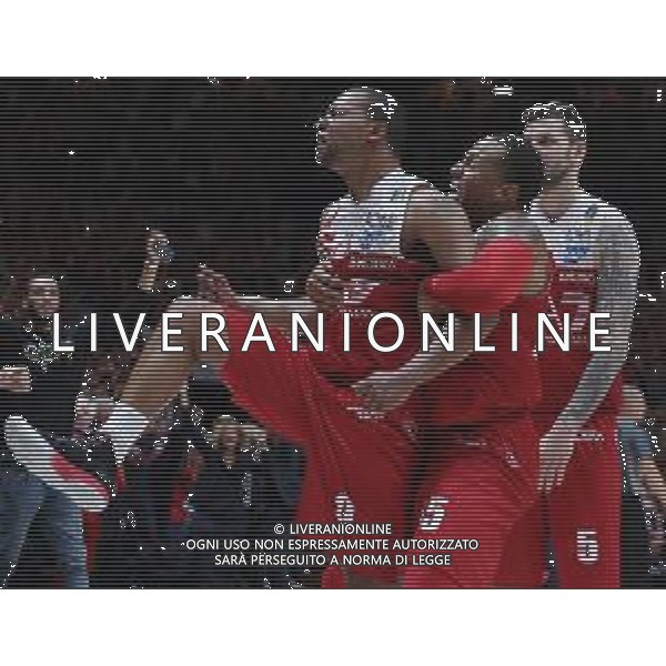 LBA Lega Basket Serie A 2017/2018 Playoff Finale Gara 5 Milano - 13.06.2018 EA7 Emporio Armani-Dolomiti Energia Trentino Nella Foto:Goudelock Andrew esulta con Jerrells Curtis /Ph.Vitez-Ag. Aldo Liverani