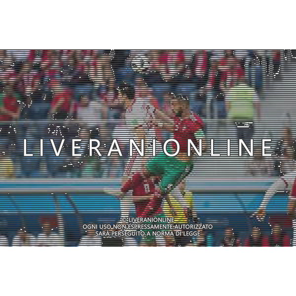 15.06.2018 PETERSBURG SAINT PETERSBURG STADIUM PILKA NOZNA (FOOTBALL) MISTRZOSTWA SWIATA ROSJA 2018 FIFA WORLD CUP RUSSIA 2018 MAROKO - IRAN (MOROCCO - IRAN) NZ SARDAR AZMOUN MEHDI BENATIA FOTO LUKASZ SKWIOT/CYFRASPORT/NEWSPIX.PL --- Newspix.pl / AGENZIA ALDO LIVERANI SAS - ITALY ONLY EDITORIAL USE ONLY - MAROCCO - IRAN Campionati Mondiali di calcio - Football FIFA World Cup Russia 15.06.2018