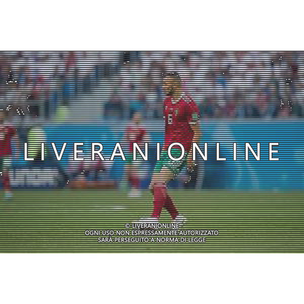 15.06.2018 PETERSBURG SAINT PETERSBURG STADIUM PILKA NOZNA (FOOTBALL) MISTRZOSTWA SWIATA ROSJA 2018 FIFA WORLD CUP RUSSIA 2018 MAROKO - IRAN (MOROCCO - IRAN) NZ ROMAIN SAISS FOTO LUKASZ SKWIOT/CYFRASPORT / NEWSPIX.PL --- Newspix.pl / AGENZIA ALDO LIVERANI SAS - ITALY ONLY EDITORIAL USE ONLY - MAROCCO - IRAN Campionati Mondiali di calcio - Football FIFA World Cup Russia 15.06.2018