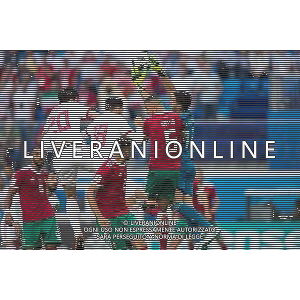 15.06.2018 PETERSBURG SAINT PETERSBURG STADIUM PILKA NOZNA (FOOTBALL) MISTRZOSTWA SWIATA ROSJA 2018 FIFA WORLD CUP RUSSIA 2018 MAROKO - IRAN (MOROCCO - IRAN) NZ MONIR EL KAJOUI SARDAR AZMOUN FOTO LUKASZ SKWIOT/CYFRASPORT / NEWSPIX.PL --- Newspix.pl / AGENZIA ALDO LIVERANI SAS - ITALY ONLY EDITORIAL USE ONLY - MAROCCO - IRAN Campionati Mondiali di calcio - Football FIFA World Cup Russia 15.06.2018