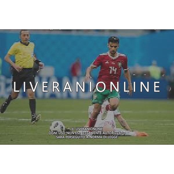 15.06.2018 PETERSBURG SAINT PETERSBURG STADIUM PILKA NOZNA (FOOTBALL) MISTRZOSTWA SWIATA ROSJA 2018 FIFA WORLD CUP RUSSIA 2018 MAROKO - IRAN (MOROCCO - IRAN) NZ MBARK BOUSSOUFA FOTO LUKASZ SKWIOT/CYFRASPORT / NEWSPIX.PL --- Newspix.pl / AGENZIA ALDO LIVERANI SAS - ITALY ONLY EDITORIAL USE ONLY - MAROCCO - IRAN Campionati Mondiali di calcio - Football FIFA World Cup Russia 15.06.2018