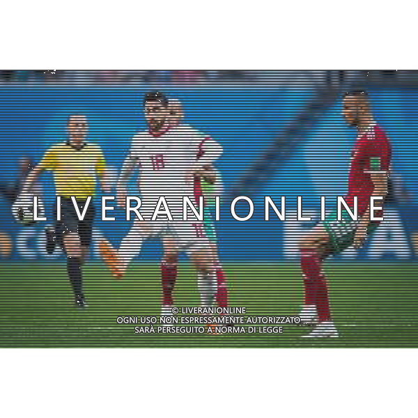 15.06.2018 PETERSBURG SAINT PETERSBURG STADIUM PILKA NOZNA (FOOTBALL) MISTRZOSTWA SWIATA ROSJA 2018 FIFA WORLD CUP RUSSIA 2018 MAROKO - IRAN (MOROCCO - IRAN) NZ ALIREZA JAHANBAKHSH FOTO LUKASZ SKWIOT/CYFRASPORT / NEWSPIX.PL --- Newspix.pl / AGENZIA ALDO LIVERANI SAS - ITALY ONLY EDITORIAL USE ONLY - MAROCCO - IRAN Campionati Mondiali di calcio - Football FIFA World Cup Russia 15.06.2018