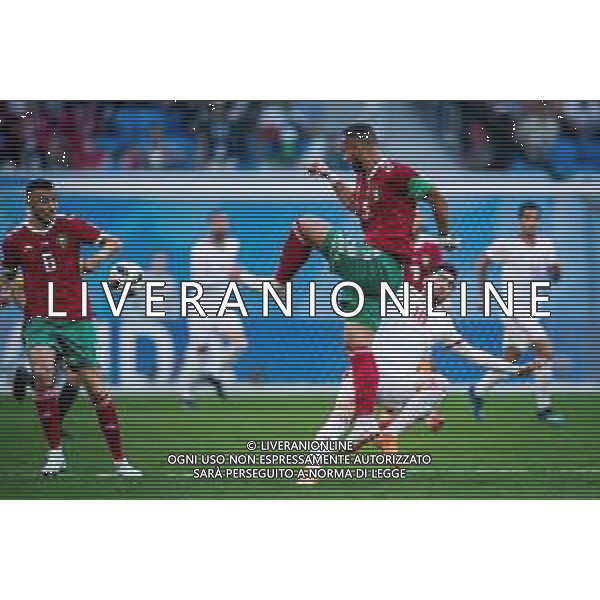 15.06.2018 PETERSBURG SAINT PETERSBURG STADIUM PILKA NOZNA (FOOTBALL) MISTRZOSTWA SWIATA ROSJA 2018 FIFA WORLD CUP RUSSIA 2018 MAROKO - IRAN (MOROCCO - IRAN) NZ ROMAIN SAISS FOTO LUKASZ SKWIOT/CYFRASPORT / NEWSPIX.PL --- Newspix.pl / AGENZIA ALDO LIVERANI SAS - ITALY ONLY EDITORIAL USE ONLY - MAROCCO - IRAN Campionati Mondiali di calcio - Football FIFA World Cup Russia 15.06.2018