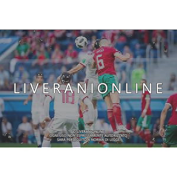 15.06.2018 PETERSBURG SAINT PETERSBURG STADIUM PILKA NOZNA (FOOTBALL) MISTRZOSTWA SWIATA ROSJA 2018 FIFA WORLD CUP RUSSIA 2018 MAROKO - IRAN (MOROCCO - IRAN) NZ ROMAIN SAISS FOTO LUKASZ SKWIOT/CYFRASPORT / NEWSPIX.PL --- Newspix.pl / AGENZIA ALDO LIVERANI SAS - ITALY ONLY EDITORIAL USE ONLY - MAROCCO - IRAN Campionati Mondiali di calcio - Football FIFA World Cup Russia 15.06.2018