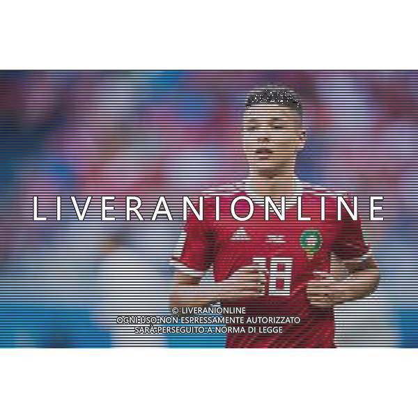 15.06.2018 PETERSBURG SAINT PETERSBURG STADIUM PILKA NOZNA (FOOTBALL) MISTRZOSTWA SWIATA ROSJA 2018 FIFA WORLD CUP RUSSIA 2018 MAROKO - IRAN (MOROCCO - IRAN) NZ AMINE HARIT FOTO LUKASZ SKWIOT/CYFRASPORT / NEWSPIX.PL --- Newspix.pl / AGENZIA ALDO LIVERANI SAS - ITALY ONLY EDITORIAL USE ONLY - MAROCCO - IRAN Campionati Mondiali di calcio - Football FIFA World Cup Russia 15.06.2018