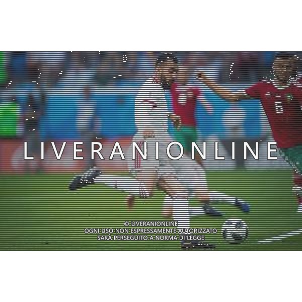 15.06.2018 PETERSBURG SAINT PETERSBURG STADIUM PILKA NOZNA (FOOTBALL) MISTRZOSTWA SWIATA ROSJA 2018 FIFA WORLD CUP RUSSIA 2018 MAROKO - IRAN (MOROCCO - IRAN) NZ ROOZGEH CHESHMI FOTO LUKASZ SKWIOT/CYFRASPORT / NEWSPIX.PL --- Newspix.pl / AGENZIA ALDO LIVERANI SAS - ITALY ONLY EDITORIAL USE ONLY - MAROCCO - IRAN Campionati Mondiali di calcio - Football FIFA World Cup Russia 15.06.2018