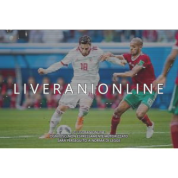 15.06.2018 PETERSBURG SAINT PETERSBURG STADIUM PILKA NOZNA (FOOTBALL) MISTRZOSTWA SWIATA ROSJA 2018 FIFA WORLD CUP RUSSIA 2018 MAROKO - IRAN (MOROCCO - IRAN) NZ ALIREZA JAHANBAKHSH FOTO LUKASZ SKWIOT/CYFRASPORT/NEWSPIX.PL --- Newspix.pl / AGENZIA ALDO LIVERANI SAS - ITALY ONLY EDITORIAL USE ONLY - MAROCCO - IRAN Campionati Mondiali di calcio - Football FIFA World Cup Russia 15.06.2018