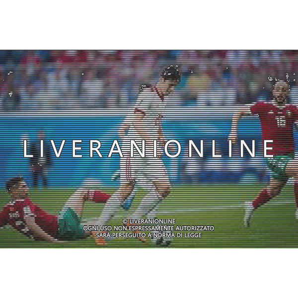 15.06.2018 PETERSBURG SAINT PETERSBURG STADIUM PILKA NOZNA (FOOTBALL) MISTRZOSTWA SWIATA ROSJA 2018 FIFA WORLD CUP RUSSIA 2018 MAROKO - IRAN (MOROCCO - IRAN) NZ ACHRAF HAKIMI SARDAR AZMOUN FOTO LUKASZ SKWIOT/CYFRASPORT/NEWSPIX.PL --- Newspix.pl / AGENZIA ALDO LIVERANI SAS - ITALY ONLY EDITORIAL USE ONLY - MAROCCO - IRAN Campionati Mondiali di calcio - Football FIFA World Cup Russia 15.06.2018