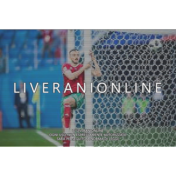 15.06.2018 PETERSBURG SAINT PETERSBURG STADIUM PILKA NOZNA (FOOTBALL) MISTRZOSTWA SWIATA ROSJA 2018 FIFA WORLD CUP RUSSIA 2018 MAROKO - IRAN (MOROCCO - IRAN) NZ ROMAIN SAISS FOTO LUKASZ SKWIOT/CYFRASPORT/NEWSPIX.PL --- Newspix.pl / AGENZIA ALDO LIVERANI SAS - ITALY ONLY EDITORIAL USE ONLY - MAROCCO - IRAN Campionati Mondiali di calcio - Football FIFA World Cup Russia 15.06.2018