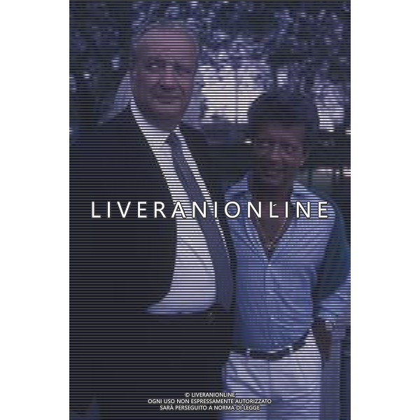 RETROSPETTIVA MARIO CECCHI GORI IMPRENDITORE CINEMATOGRAFICO E PRESIDENTE DELLA FIORENTINA CALCIO 1988-89 NELLA FOTO MARIO CECCHI GORI CON VITTORIO CECCHI GORI AG ALDO LIVERANI SAS 