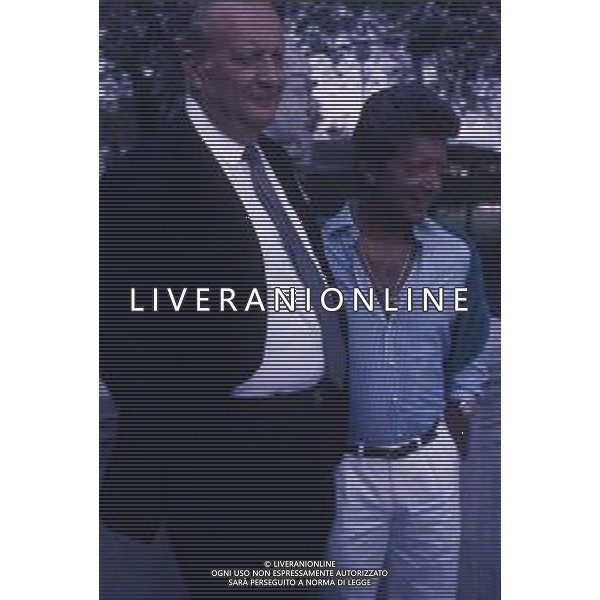 RETROSPETTIVA MARIO CECCHI GORI IMPRENDITORE CINEMATOGRAFICO E PRESIDENTE DELLA FIORENTINA CALCIO 1988-89 NELLA FOTO MARIO CECCHI GORI CON VITTORIO CECCHI GORI AG ALDO LIVERANI SAS 