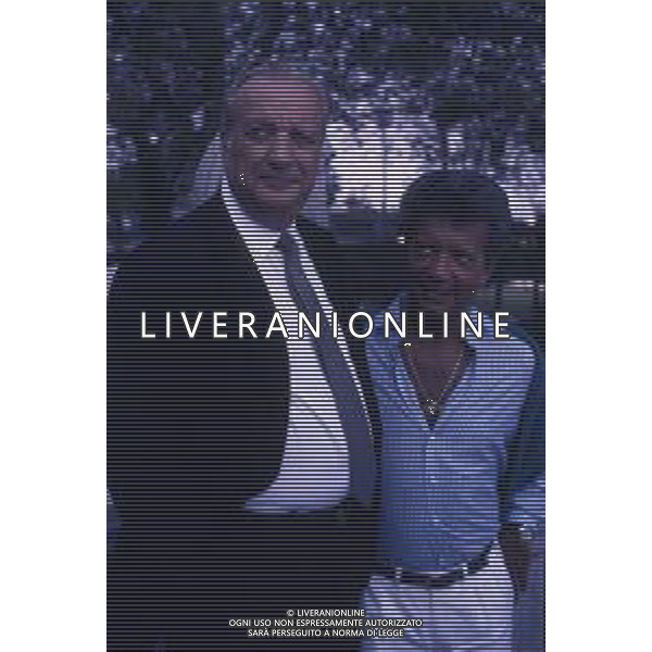 RETROSPETTIVA MARIO CECCHI GORI IMPRENDITORE CINEMATOGRAFICO E PRESIDENTE DELLA FIORENTINA CALCIO 1988-89 NELLA FOTO MARIO CECCHI GORI CON VITTORIO CECCHI GORI AG ALDO LIVERANI SAS 