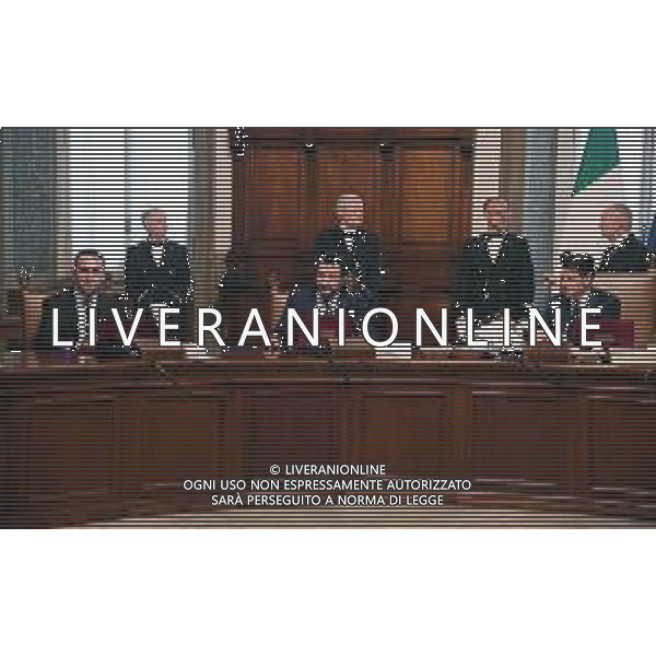 Formazione del nuovo Esecutivo del Governo Lega - Movimento 5 Stelle, Roma Maggio 2018 nella foto il presidente del consiglio Giuseppe Conte con Matteo Salvini e Luigi Di Maio © AGENZIA ALDO LIVERANI SAS