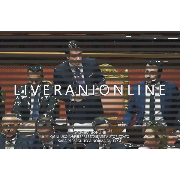 Formazione del nuovo Esecutivo del Governo Lega - Movimento 5 Stelle, Roma Maggio 2018 nella foto il presidente del consiglio Giuseppe Conte con Matteo Salvini, Luigi Di Maio, Paolo Savona, Giancarlo Giorgetti, Riccardo Fraccaro e Giulia Grillo © AGENZIA ALDO LIVERANI SAS