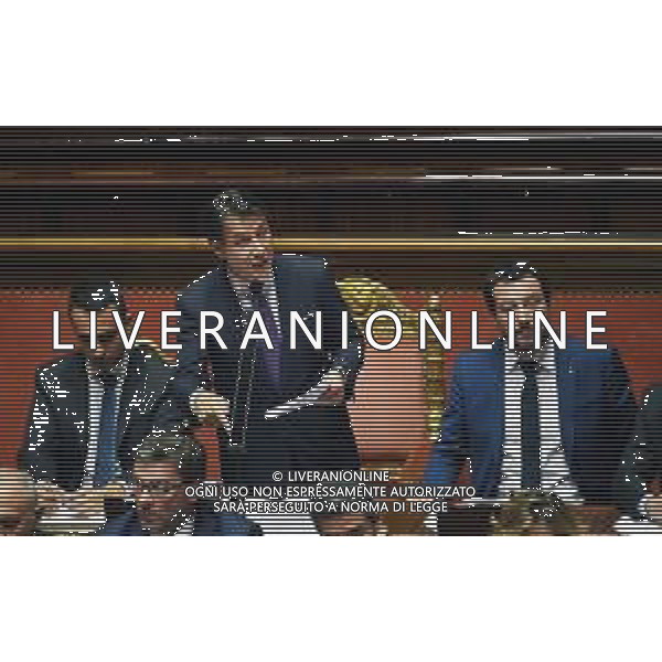 Formazione del nuovo Esecutivo del Governo Lega - Movimento 5 Stelle, Roma Maggio 2018 nella foto il presidente del consiglio Giuseppe Conte con Matteo Salvini, Luigi Di Maio, Giancarlo Giorgetti, © AGENZIA ALDO LIVERANI SAS