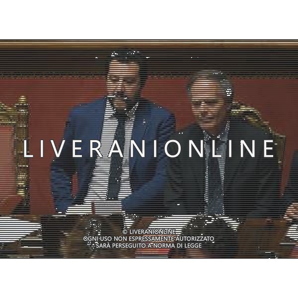 Formazione del nuovo Esecutivo del Governo Lega - Movimento 5 Stelle, Roma Maggio 2018 nella foto Matteo Salvini con Enzo Moavero © AGENZIA ALDO LIVERANI SAS