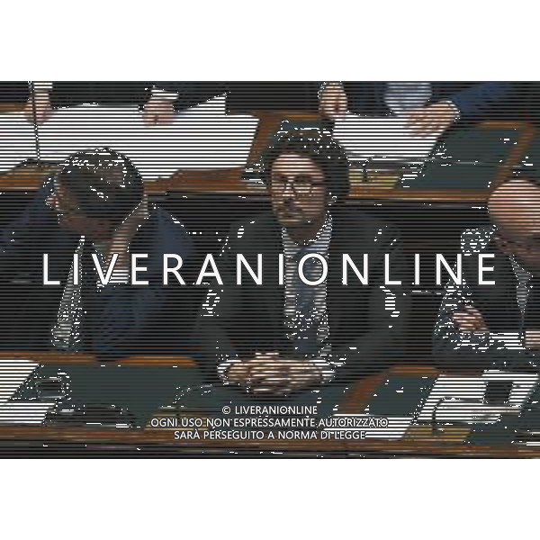 Formazione del nuovo Esecutivo del Governo Lega - Movimento 5 Stelle, Roma Maggio 2018 nella foto Danilo Toninelli, Giancarlo Giorgetti © AGENZIA ALDO LIVERANI SAS