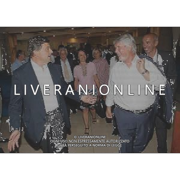 CARLO CALENDA EX MINISTRO IN VISITA A IMOLA 20.06.2018 NELLA FOTO CON EX MINISTRO PD GIULIANNO POLETTI DIETRO CARMEN CAPPELLO CANDIDATO SINDACO E MARCO RACCAGNA SEGRETARIO PD IMOLA © SANNA / AGENZIA ALDO LIVERANI SAS